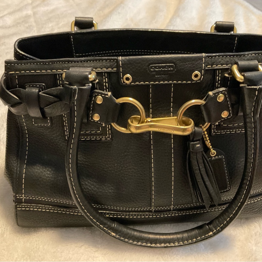 Coach Black Leather Handbag